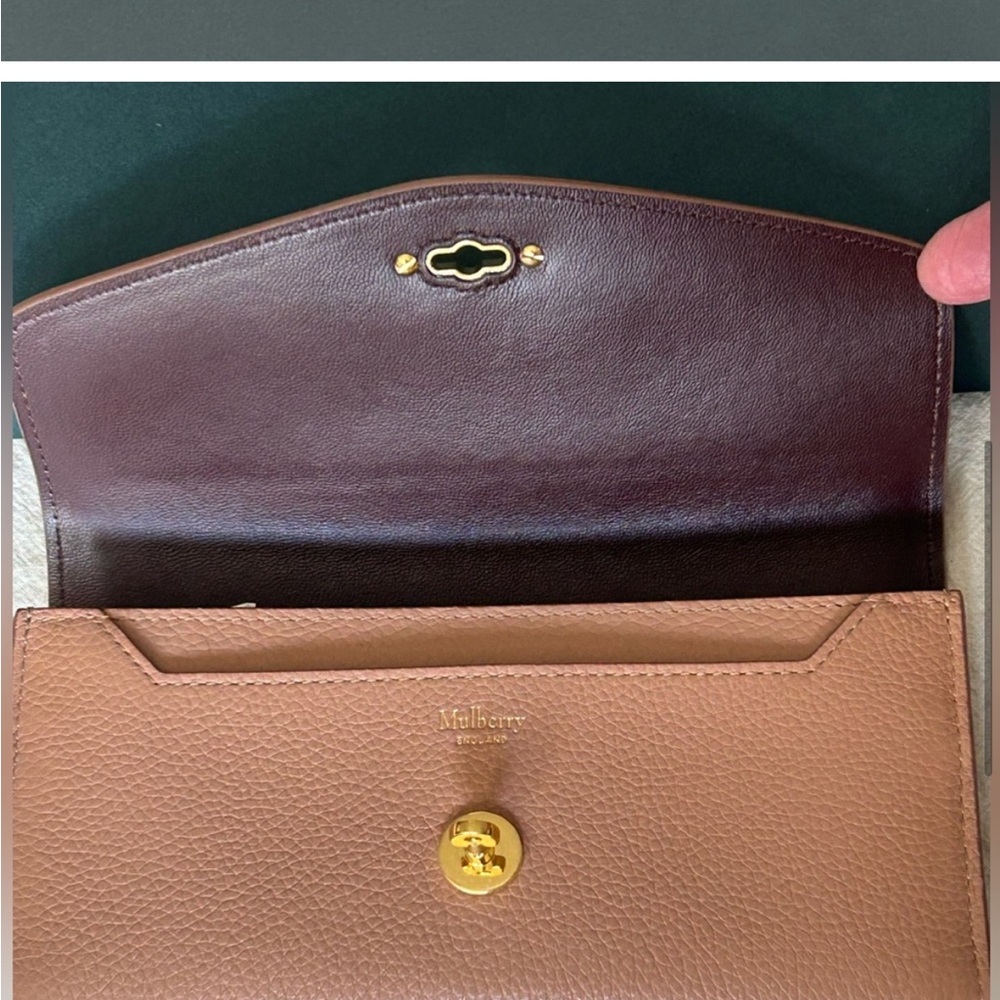 MULBERRY Darley Continental Wallet Small Grain Leather in Blush - Picture 4 of 7